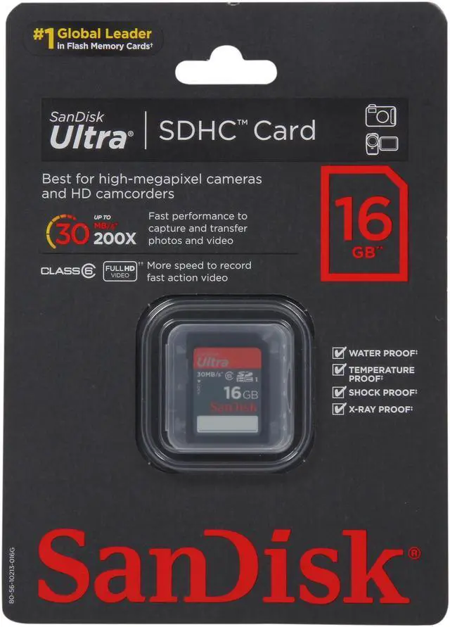 Alt view image 5 of 5 - SanDisk Ultra 16GB Secure Digital High-Capacity (SDHC) Flash Card Model SDSDRH-016G-A11
