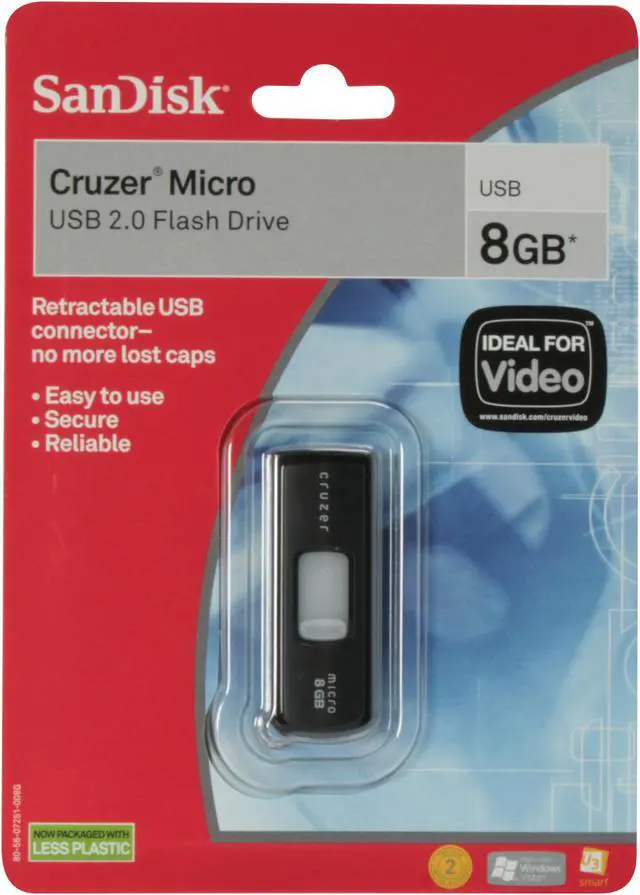 Main image of SanDisk Cruzer Micro 8GB Flash Drive (USB2.0 Portable/Black) SDCZ6-8192-A11