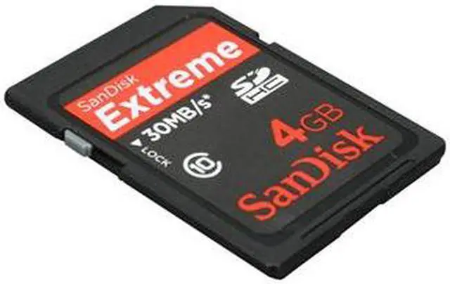 SanDisk Extreme 4GB Secure Digital High-Capacity (SDHC) Flash Card ...