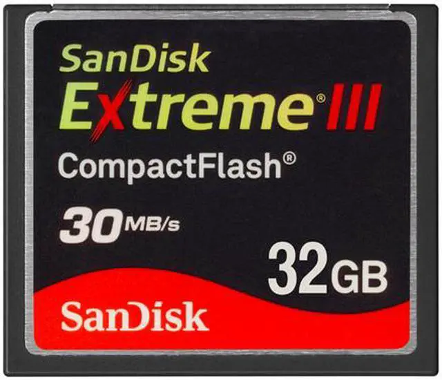 Main image of SanDisk Extreme III 32GB Compact Flash (CF) Flash Card Model SDCFX3-032G-A31