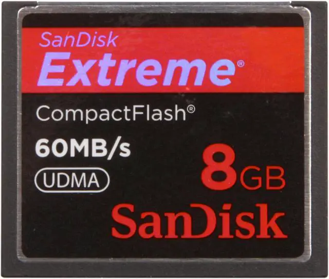 Alt view image 2 of 5 - SanDisk Extreme 8GB Compact Flash (CF) Flash Card Model SDCFX-008G-A61
