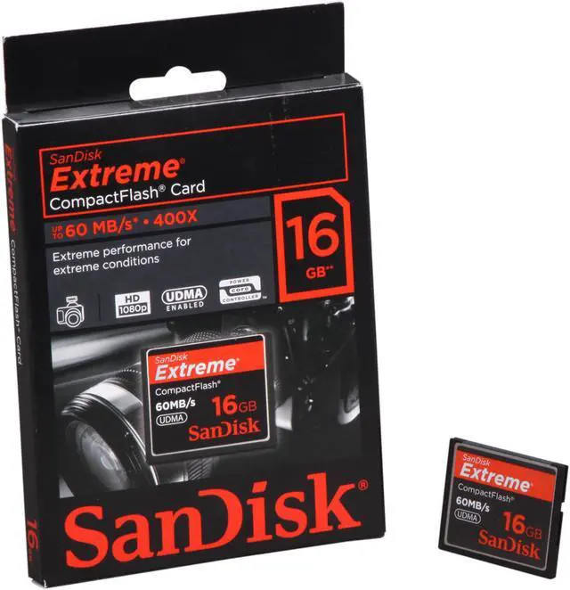 Alt view image 5 of 5 - SanDisk Extreme 16GB Compact Flash (CF) Flash Card Model SDCFX-016G-A61