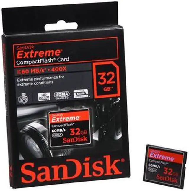 Alt view image 5 of 5 - SanDisk Extreme 32GB Compact Flash (CF) Flash Card Model SDCFX-032G-A61
