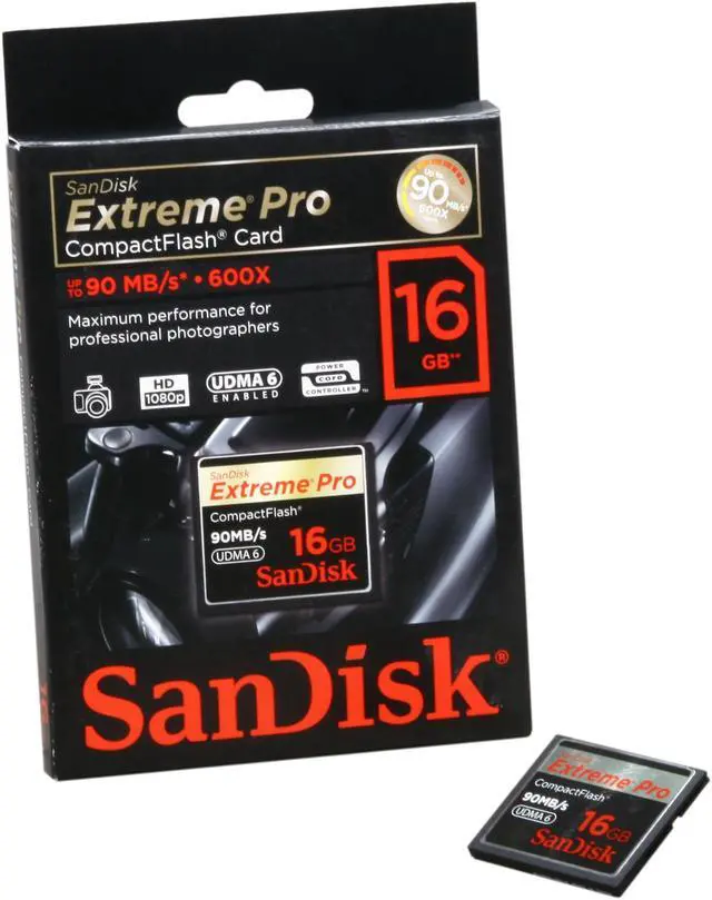 Alt view image 5 of 5 - SanDisk Extreme Pro 16GB Compact Flash (CF) Flash Card Model SDCFXP-016G-A91