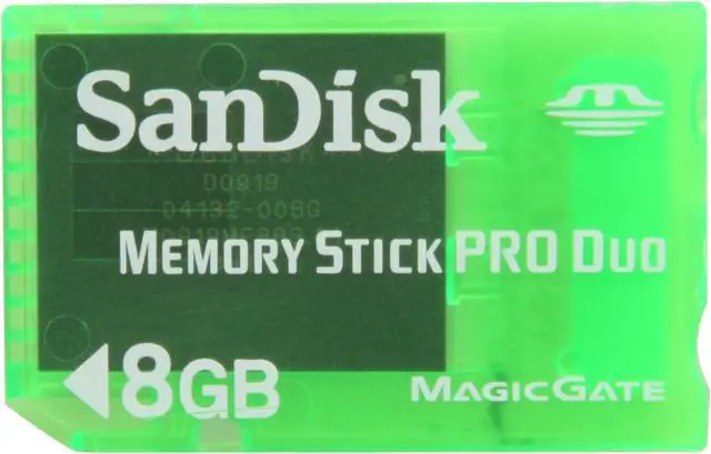 Main image of SanDisk Gaming 8GB Memory Stick Pro Duo (MS Pro Duo) Flash Card Model SDMSG-8192-A11