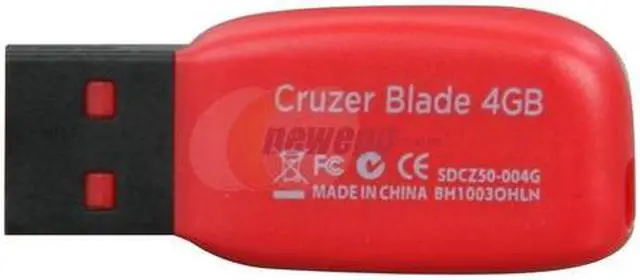 Alt view image 4 of 5 - SanDisk Cruzer Blade 4GB USB 2.0 Flash Drive SDCZ50-004G-A95