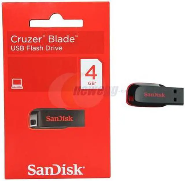 Alt view image 5 of 5 - SanDisk Cruzer Blade 4GB USB 2.0 Flash Drive SDCZ50-004G-A95