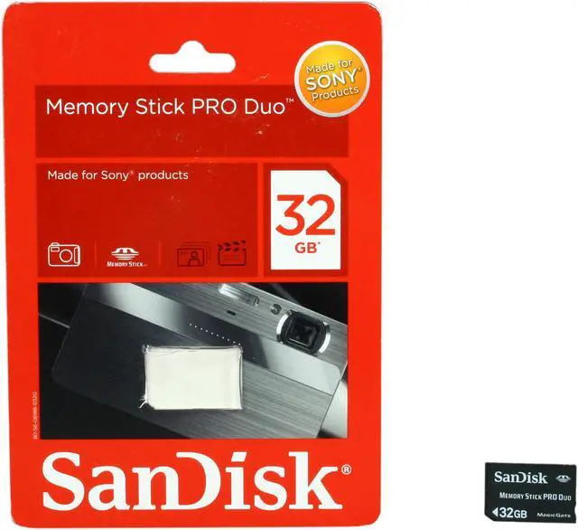 Alt view image 3 of 3 - SanDisk 32GB Memory Stick Pro Duo (MS Pro Duo) Flash Card Model SDMSPD-032G-A11