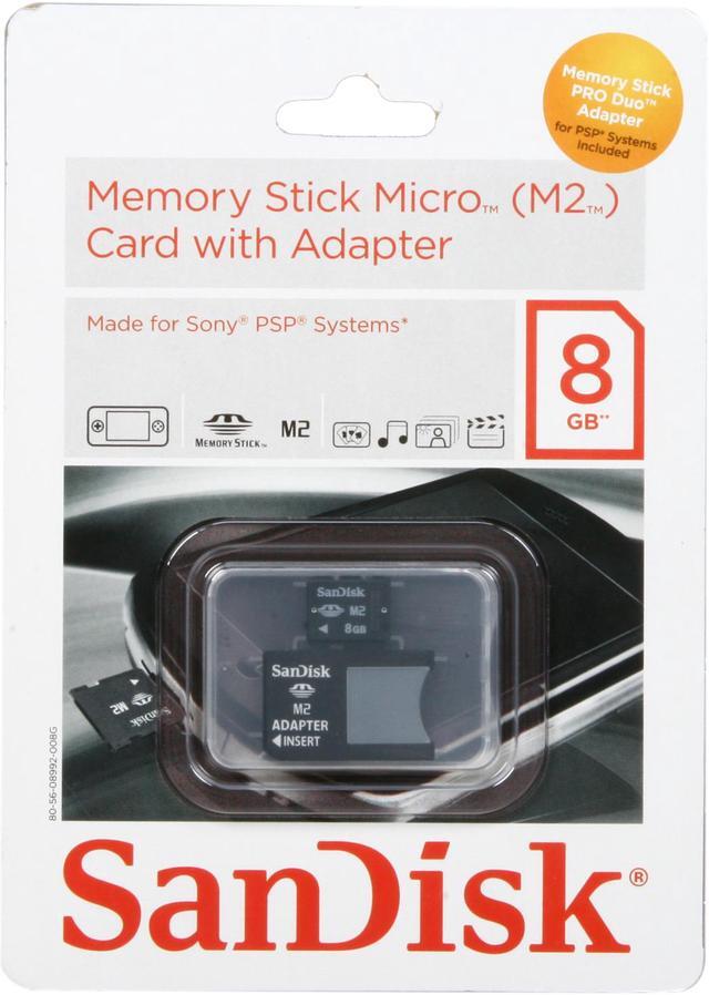 Alt view image 4 of 4 - SanDisk Gaming 8GB Memory Stick Micro (M2) Flash Card Model SDMSM2G-008G-A11