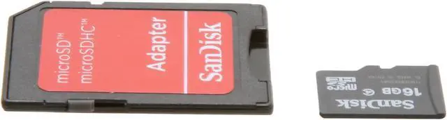Alt view image 3 of 4 - SanDisk 16GB microSDHC Flash Card w/ Adapter Model SDSDQM-016G-B35A