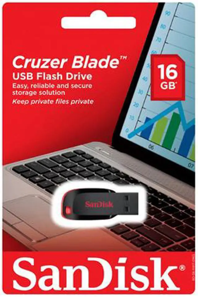 Alt view image 4 of 4 - SanDisk 16GB Cruzer Blade CZ50 USB 2.0 Flash Drive (SDCZ50-016G-B35)