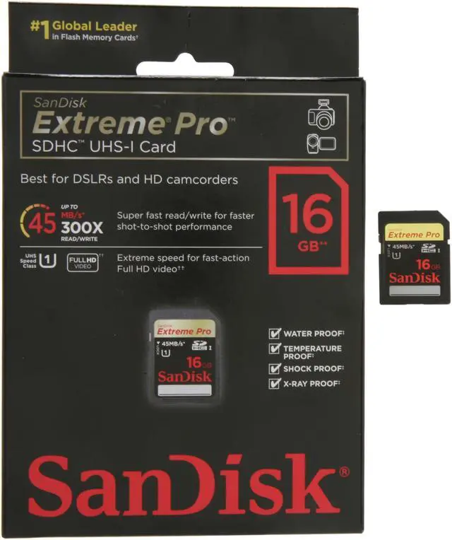 Alt view image 4 of 4 - SanDisk Extreme Pro 16GB Secure Digital High-Capacity (SDHC) UHS-1 Card Model SDSDXP1-016G-A75