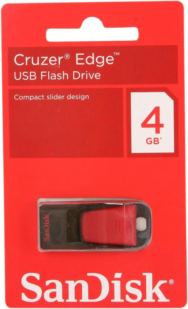 Alt view image 7 of 7 - SanDisk Cruzer Edge 4GB USB 2.0 Flash Drive 128bit AES Encryption SDCZ51-004G-B35