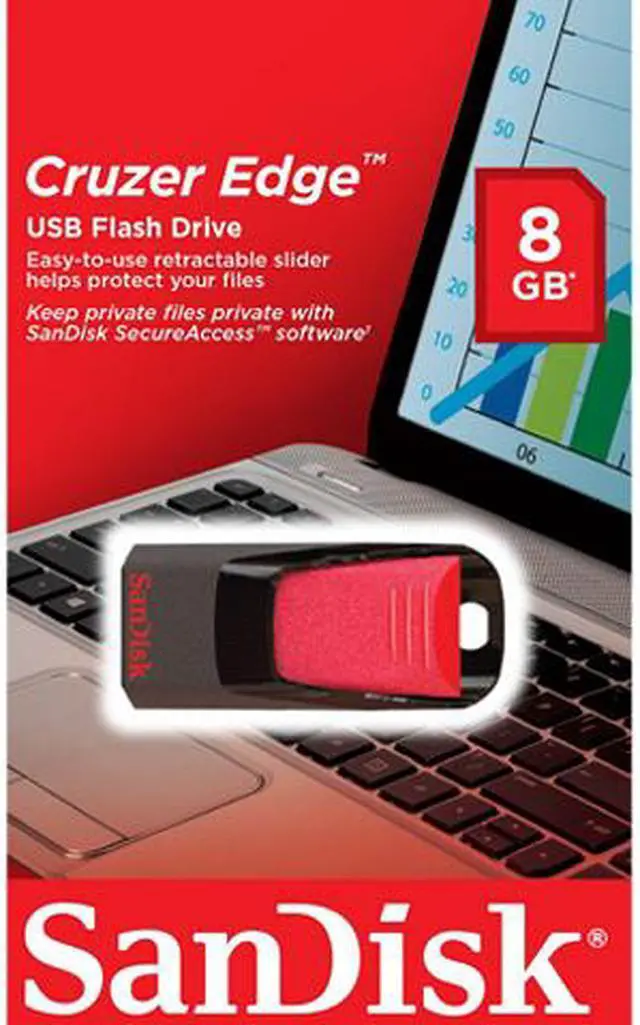 Alt view image 5 of 4 - SanDisk 8GB Cruzer Edge USB 2.0 Flash Drive (SDCZ51-008G-B35)