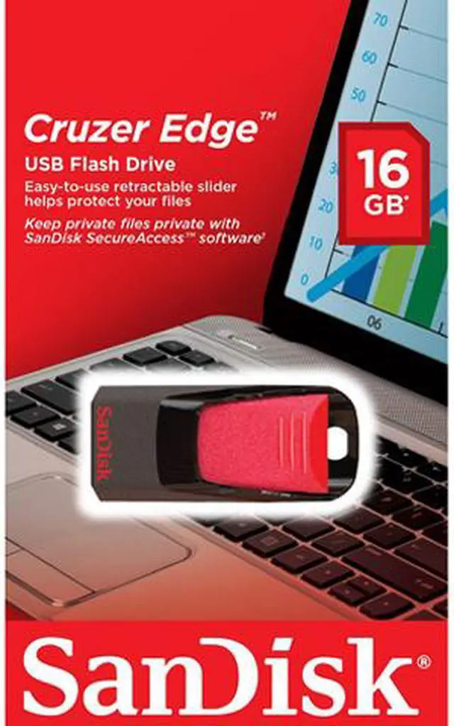 Alt view image 4 of 4 - SanDisk 16GB Cruzer Edge USB 2.0 Flash Drive (SDCZ51-016G-B35)