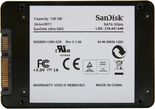 Alt view image 5 of 6 - SanDisk Ultra 2.5" 120GB SATA II Internal Solid State Drive (SSD) SDSSDH-120G-G25