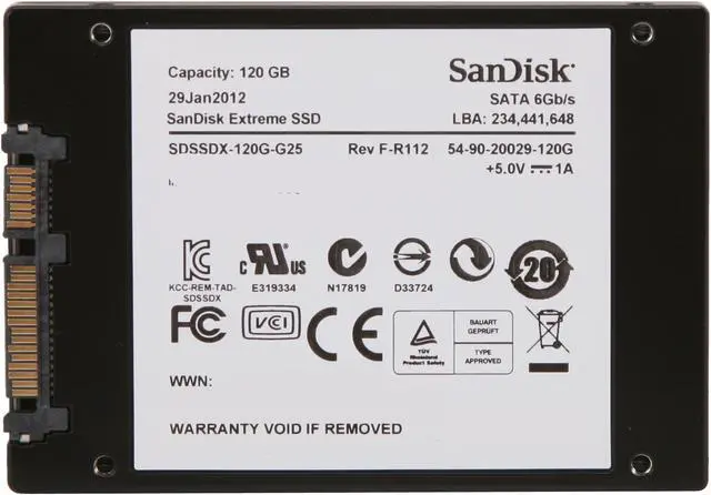 Alt view image 4 of 6 - SanDisk Extreme 2.5" 120GB SATA III Internal Solid State Drive (SSD) SDSSDX-120G-G25