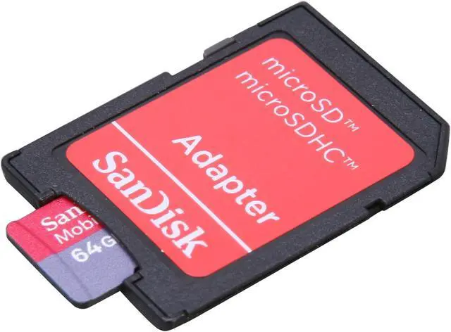 Alt view image 4 of 5 - SanDisk Mobile Ultra 64GB microSDXC Flash Card with Adapter Model SDSDQY-064G-A11A