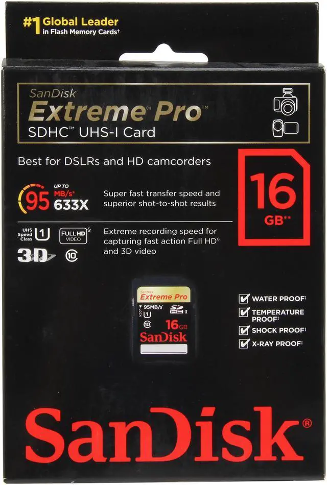 Alt view image 4 of 4 - SanDisk Extreme Pro 16GB Secure Digital High-Capacity (SDHC) Flash Card Model SDSDXPA-016G-A46
