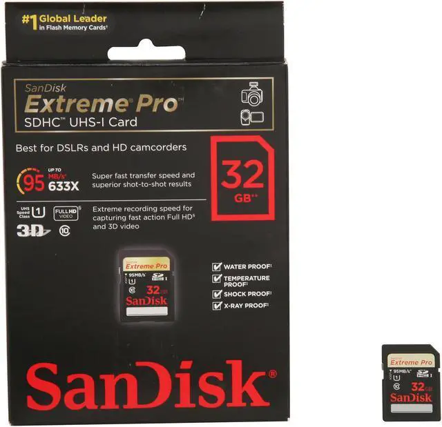Alt view image 4 of 4 - SanDisk Extreme Pro 32GB Secure Digital High-Capacity (SDHC) Flash Card Model SDSDXPA-032G-A46