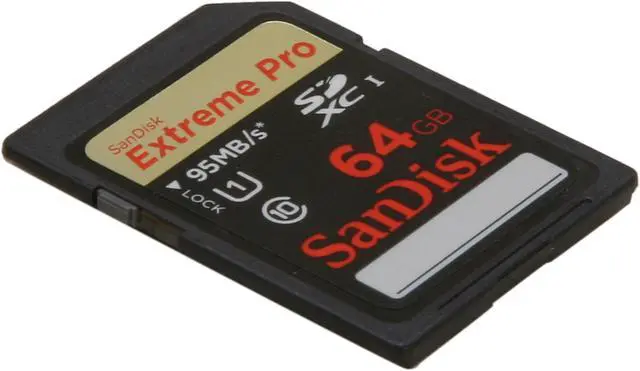 Alt view image 2 of 4 - SanDisk Extreme Pro 64GB Secure Digital Extended Capacity (SDXC) Flash Card Model SDSDXPA-064G-A46