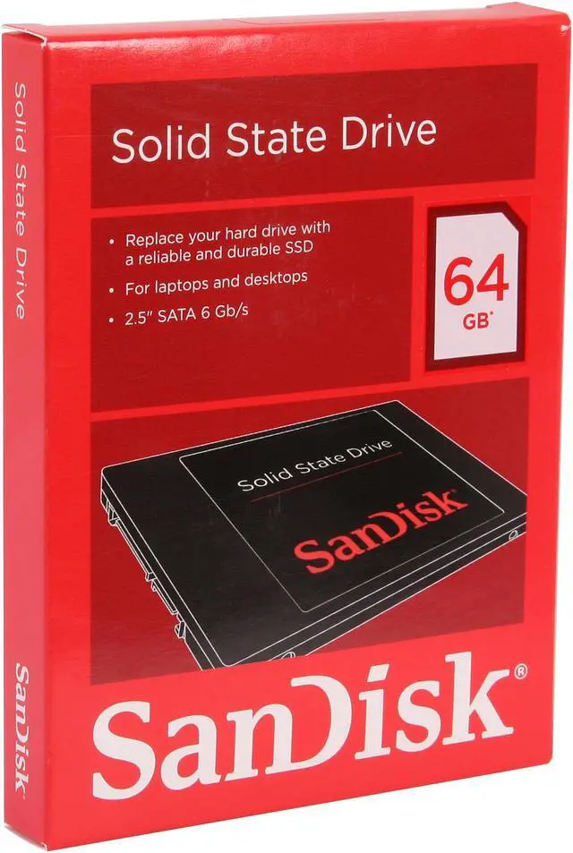 Alt view image 5 of 5 - SanDisk 2.5" 64GB SATA III Internal Solid State Drive (SSD) SDSSDP-064G-G25