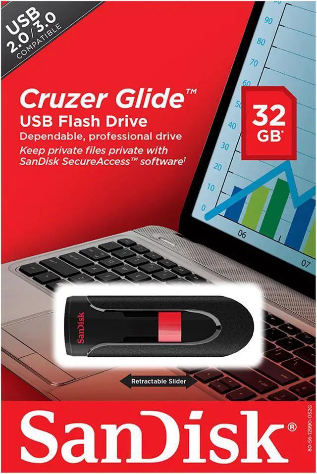 Alt view image 4 of 4 - SanDisk 32GB Cruzer Glide CZ60 USB 2.0 Flash Drive (SDCZ60-032G-B35)