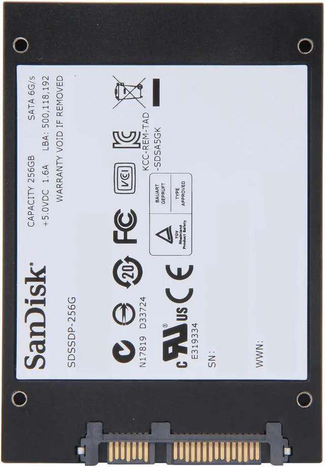 Alt view image 5 of 6 - SanDisk 2.5" 256GB SATA III Internal Solid State Drive (SSD) SDSSDP-256G-G25