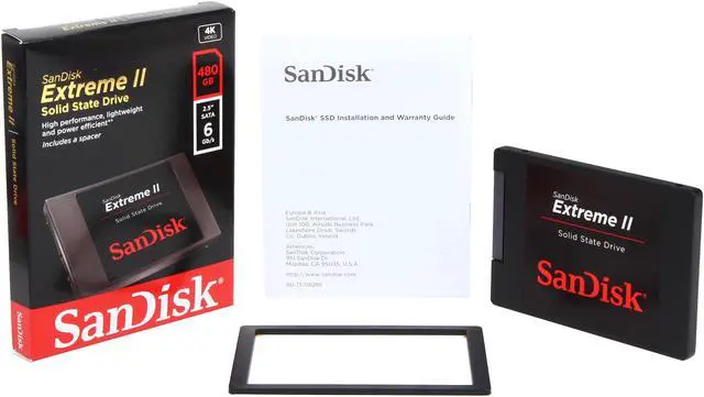 Alt view image 5 of 5 - SanDisk Extreme II 2.5" 480GB SATA III Internal Solid State Drive (SSD) SDSSDXP-480G-G25