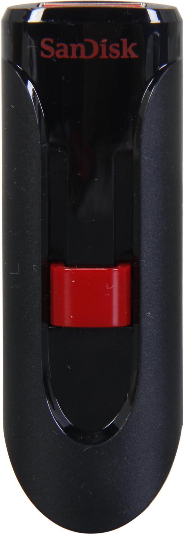 Sandisk Cruzer Glide USB flash drive, 64 GB, Black/Red (SDCZ60-064G-A46)