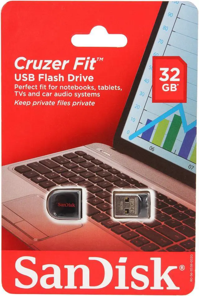 Alt view image 5 of 5 - SanDisk Cruzer Fit 32 GB USB Flash Drive
