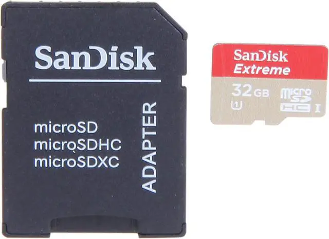 Main image of SanDisk Extreme 32GB microSDHC Flash Card Model SDSDQX-032G-A46A