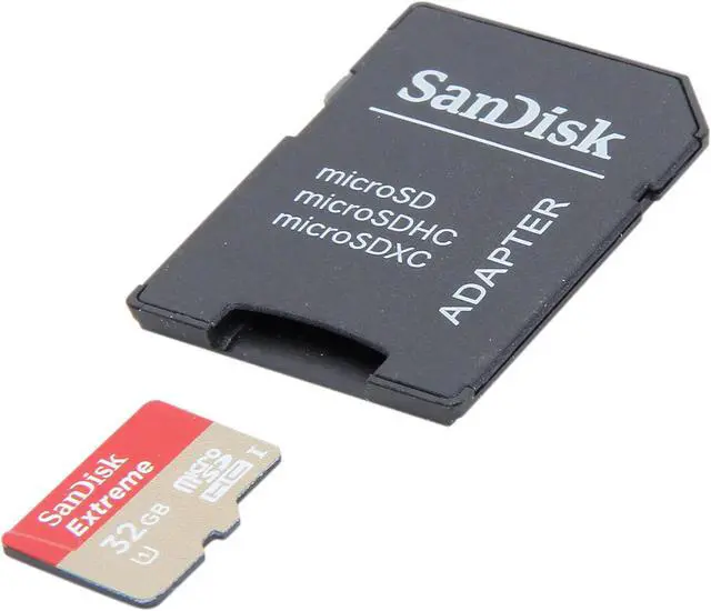 Alt view image 2 of 4 - SanDisk Extreme 32GB microSDHC Flash Card Model SDSDQX-032G-A46A