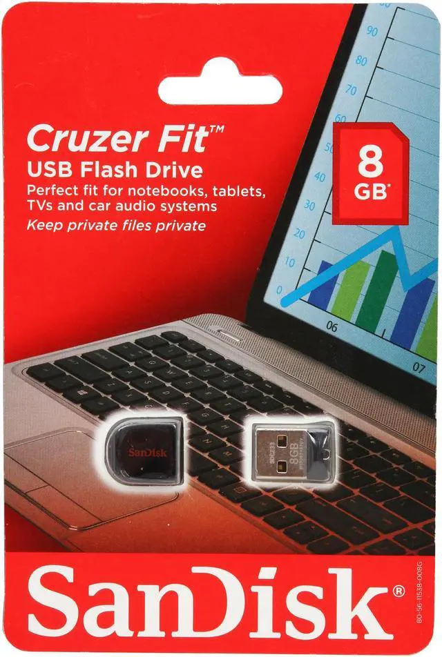 Alt view image 5 of 5 - SanDisk 8GB Cruzer Fit USB Flash Drive