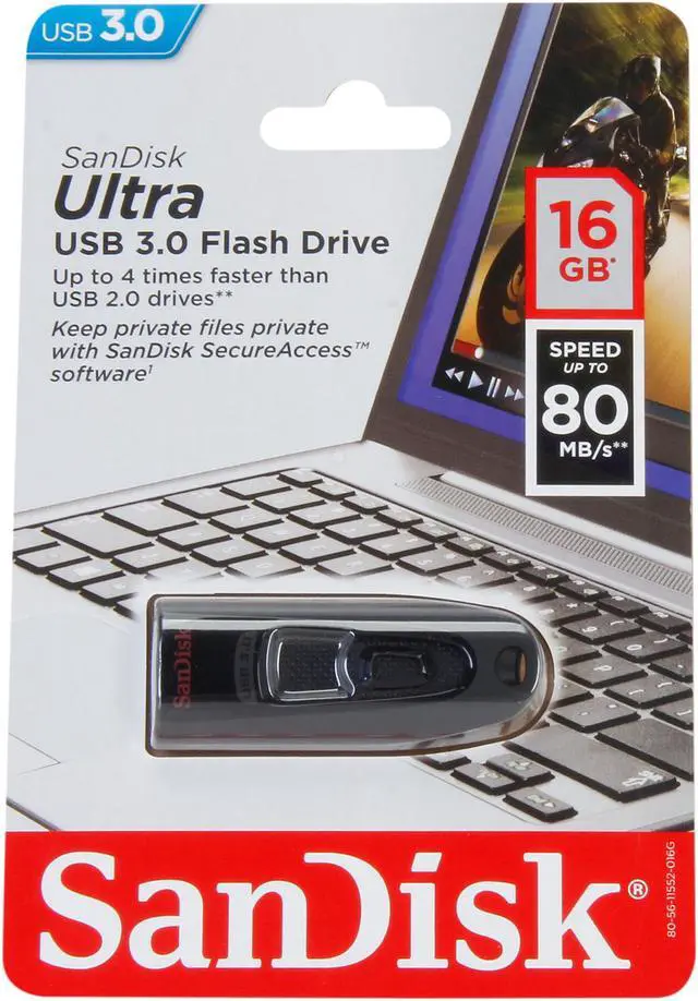 Alt view image 5 of 5 - SanDisk Ultra 16GB USB 3.0 Flash Drive SDCZ48-016G-A46