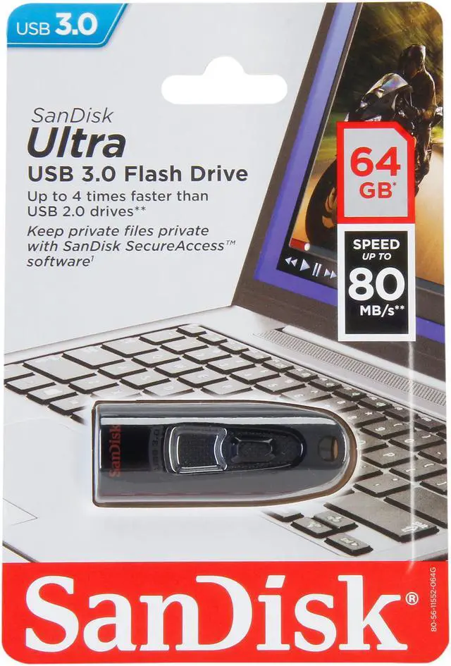 Alt view image 5 of 5 - SanDisk Ultra 64GB USB 3.0 Flash Drive SDCZ48-064G-A46