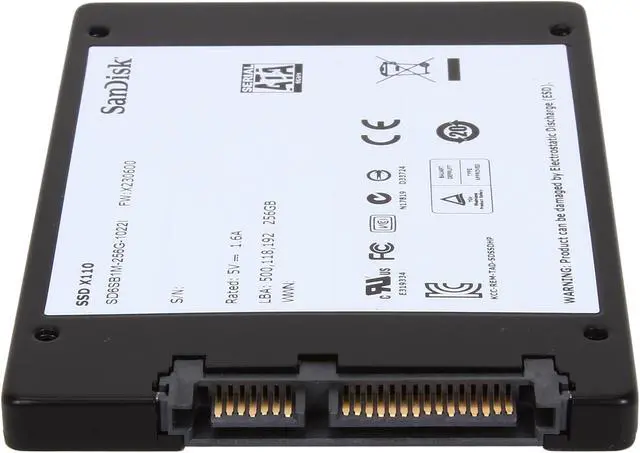 Alt view image 4 of 5 - SanDisk X110 2.5" 256GB SATA III MLC Internal Solid State Drive (SSD) SD6SB1M-256G-1022I