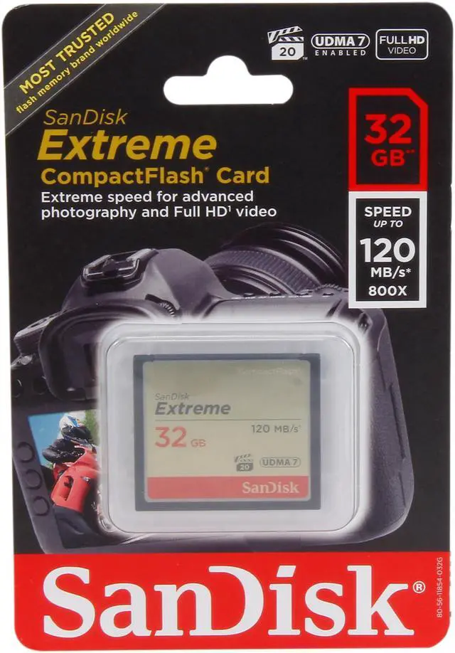 Alt view image 4 of 4 - SanDisk 32GB Compact Flash (CF) Flash Card Model SDCFXS-032G-A46