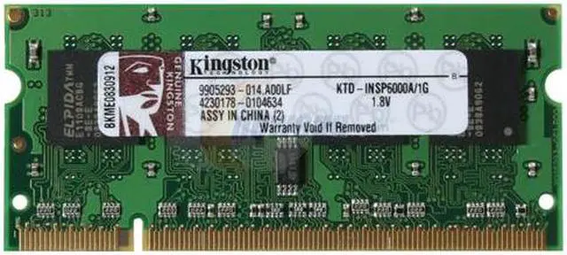 Alt view image 2 of 3 - Kingston 1GB Unbuffered DDR2 533 (PC2 4200) System Specific Memory For Dell Model KTD-INSP6000A/1G