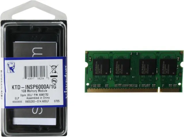 Alt view image 3 of 3 - Kingston 1GB Unbuffered DDR2 533 (PC2 4200) System Specific Memory For Dell Model KTD-INSP6000A/1G