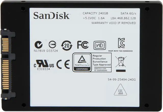 Alt view image 4 of 5 - SanDisk Ultra II 2.5" 240GB SATA III Internal Solid State Drive (SSD) SDSSDHII-240G-G25