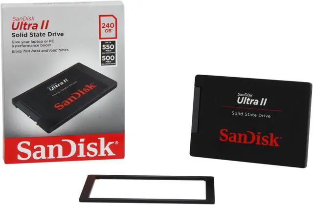 Alt view image 5 of 5 - SanDisk Ultra II 2.5" 240GB SATA III Internal Solid State Drive (SSD) SDSSDHII-240G-G25