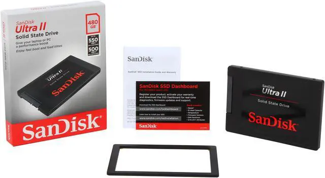 Alt view image 5 of 5 - SanDisk Ultra II 2.5" 480GB SATA III Internal Solid State Drive (SSD) SDSSDHII-480G-G25