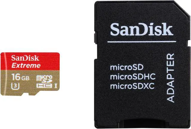 Main image of SanDisk Extreme 16GB microSDHC Flash Card with adapter – Global Model SDSDQXN-016G-G46A