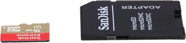 Alt view image 2 of 5 - SanDisk Extreme 16GB microSDHC Flash Card with adapter – Global Model SDSDQXN-016G-G46A