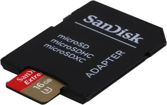 Alt view image 4 of 5 - SanDisk Extreme 16GB microSDHC Flash Card with adapter – Global Model SDSDQXN-016G-G46A