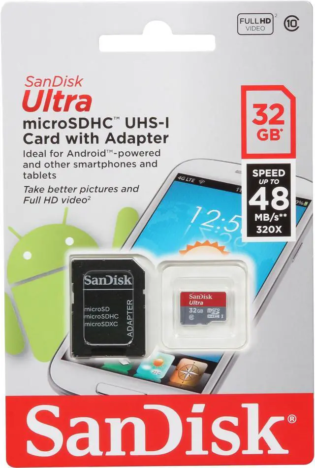 Alt view image 9 of 9 - SanDisk Ultra 32GB microSDHC Flash Card with adapter – Global Model SDSDQUAN-032G-G4A