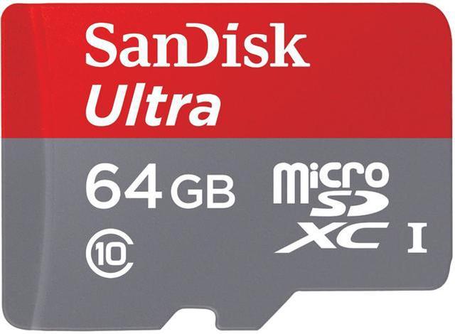 SanDisk 64GB Ultra microSDXC UHS-I / Class 10 Memory Card with Adapter,  Speed Up to 80MB/s (SDSQUNC-064G-GN6MA) 