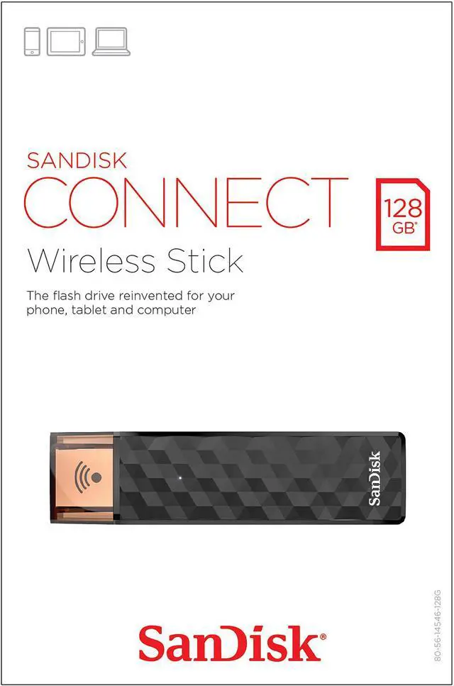 Alt view image 4 of 4 - SanDisk 128GB Connect Wireless Flash Drive (SDWS4-128G-G46)