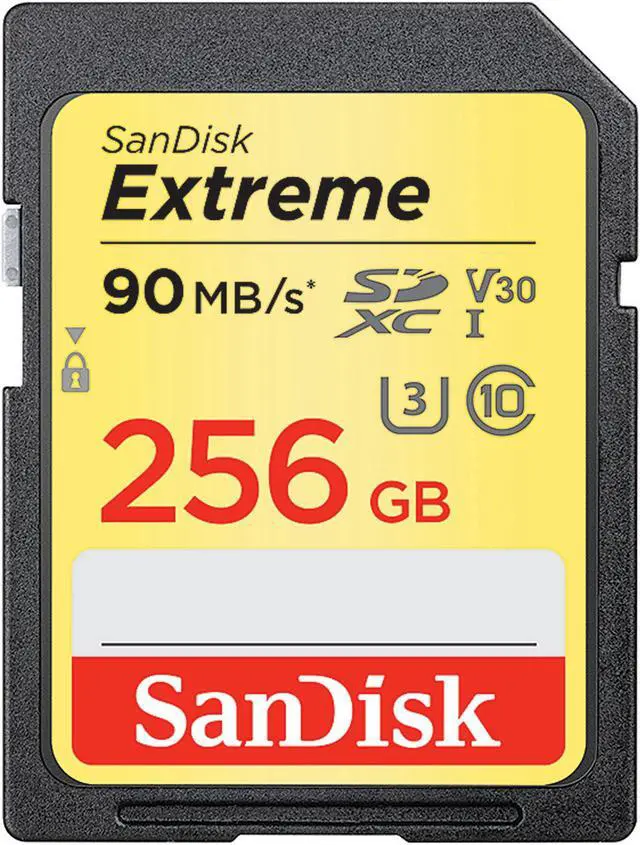 Main image of SanDisk 256GB Extreme SDXC UHS-I/U3 Class 10 Memory Card, Speed Up to 90MB/s (SDSDXVF-256G-GNCIN)